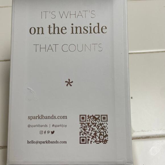 Upcycled Spark*l Bands Bone Blue Crystal Gold Apple Watch Band - Picture 5 of 5